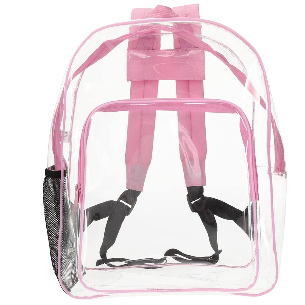 Pink Transparent Kids Backpack - Picture 1 of 4